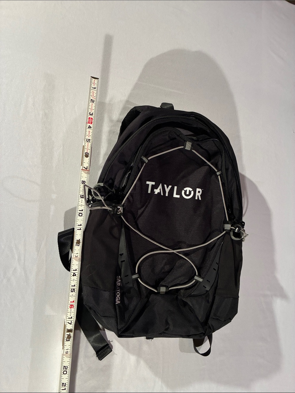 Taylor Black Men's Daypack Backpack with Bungee Cord